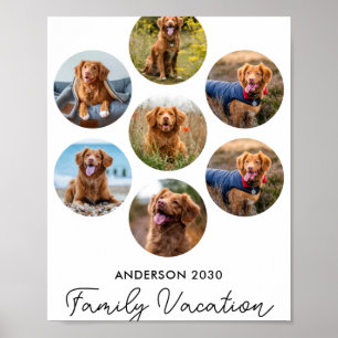 D 7 Photo Collage Family Vacation  Poster