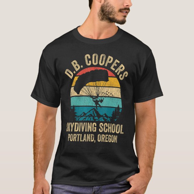 D B Coopers Skydiving School Portland Oregon  Vint T-Shirt (Front)