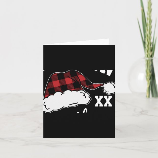 D Buffalo Plaid Matching Family T Shirt  Card (Front)