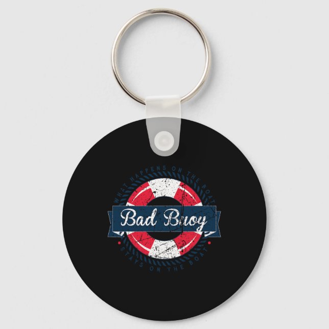 D Buoy - Funny Boating Sailing Nautical Theme  Key Ring (Front)