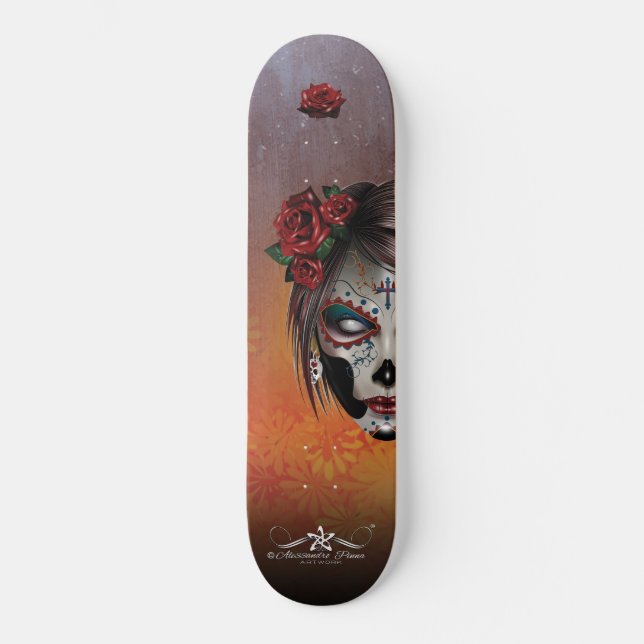 D.D.L.M. La Catrina Skateboard (Front)