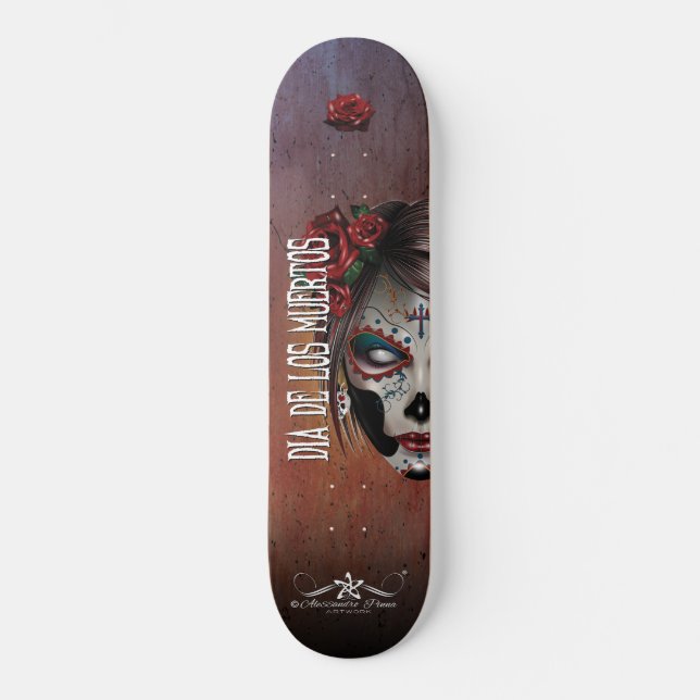 D.D.L.M. La Catrina Skateboard (Front)