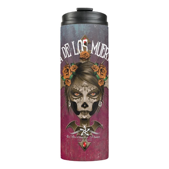 D.D.L.M. La Catrina Thermal Tumbler (Front)