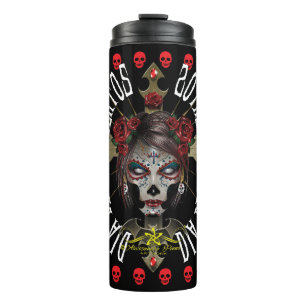 D.D.L.M. La Catrina Thermal Tumbler