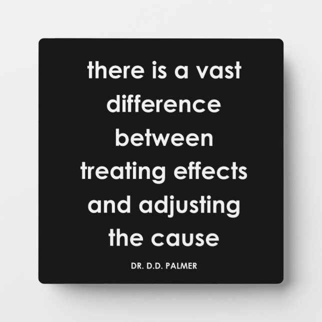 D.D. Palmer Chiropractic Quote Series Plaque (Front)