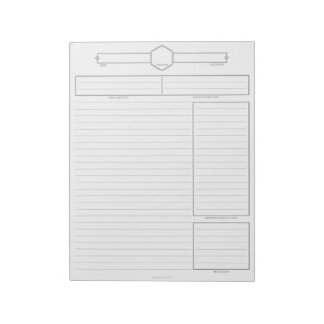 D&D Player Session Notepad