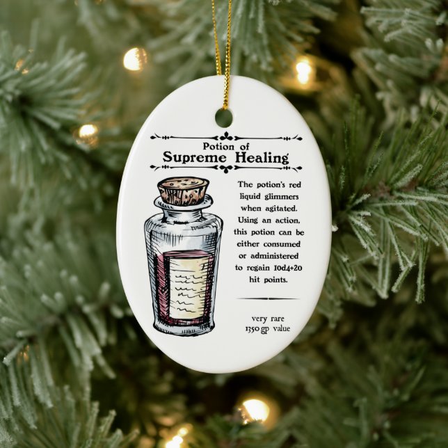 D&D Supreme Healing Potion Ceramic Ornament (Tree)