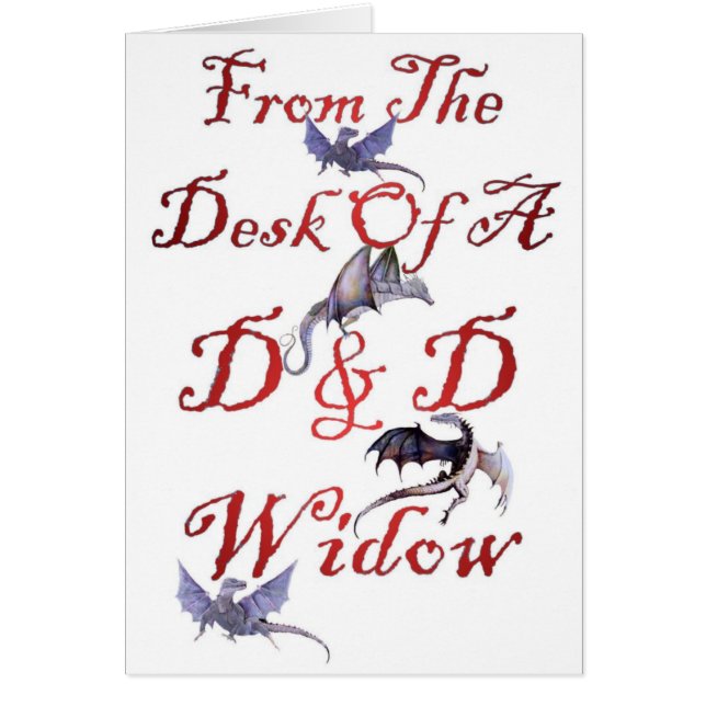 D & D Widow Card (Front)