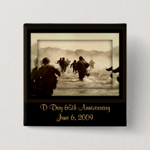 D-Day 65th Anniversary June 6, 2009 15 Cm Square Badge