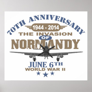 D-Day 70th Anniversary Battle of Normandy Poster