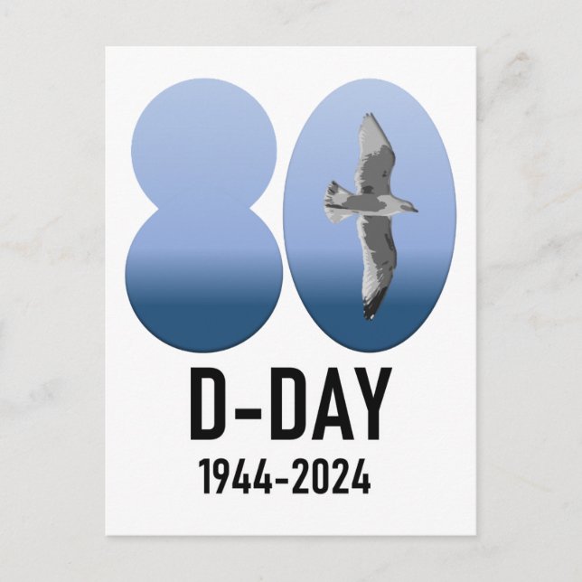 D-Day 80 - 1944-2024 Postcard (Front)