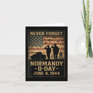 D-day 81st Anniversary Normandy 1944 Military Trib Card