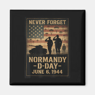 D-day 81st Anniversary Normandy 1944 Military Trib Magnet
