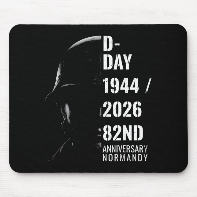 D-Day 82nd Anniversary 19442026 Normandy Design Mouse Pad (Front)