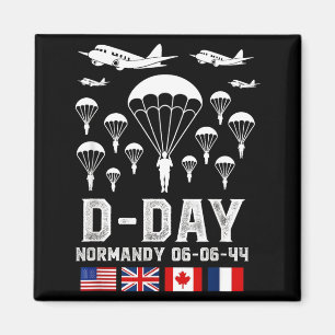 D-Day 82st Anniversary Paratroopers Veteran Magnet