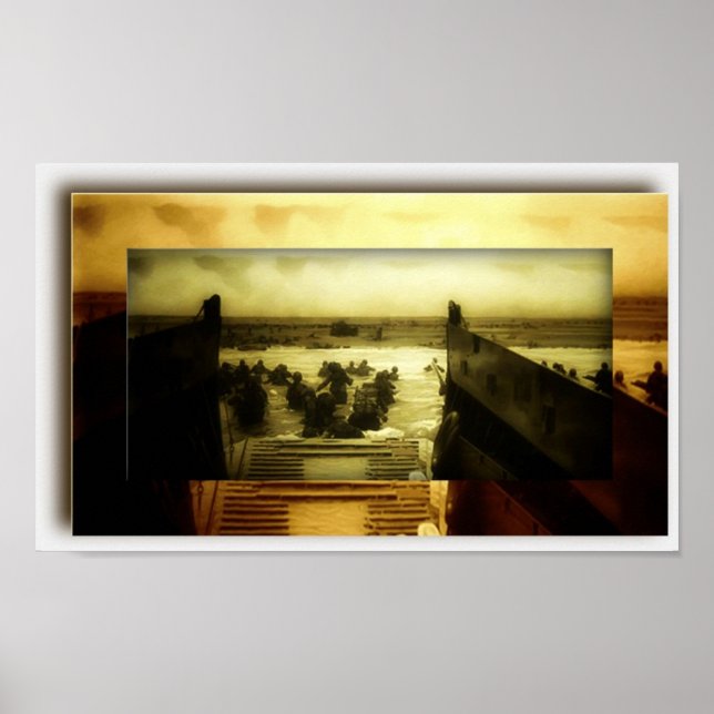 D-Day Beach Scene Poster (Front)
