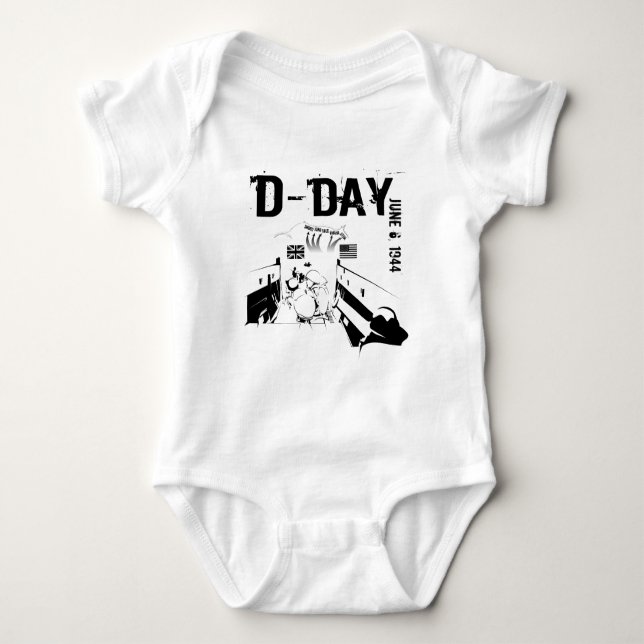D-DAY June 6, 1944 Baby Bodysuit (Front)