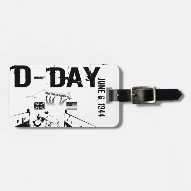 D-DAY June 6, 1944 Luggage Tag (Front Horizontal)