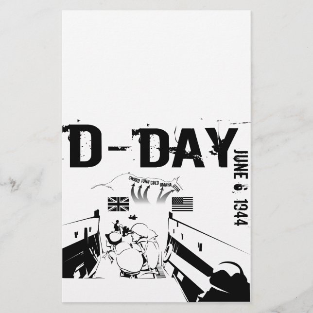 D-DAY June 6, 1944 Stationery (Front)