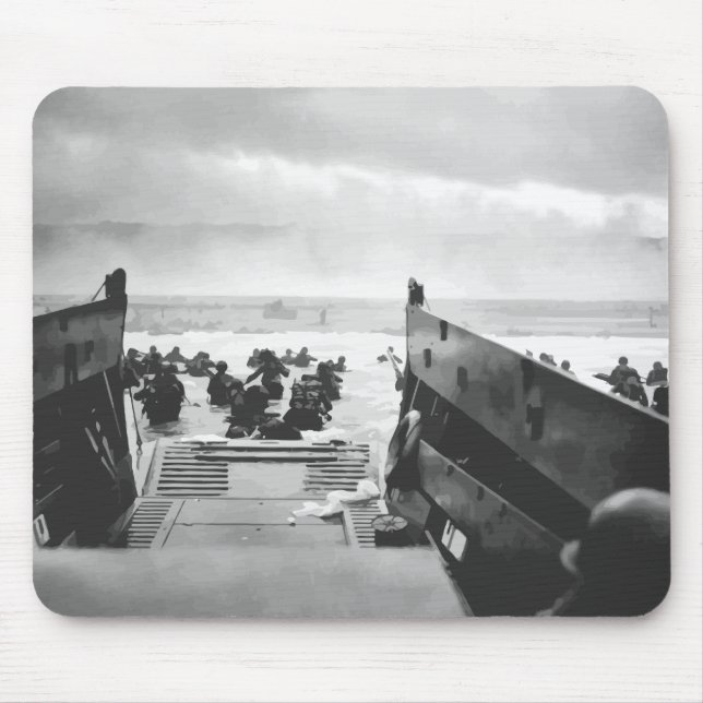D-Day Landing Painting Mouse Pad (Front)