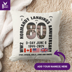 D-DAY NORMANDY LANDINGS WW2 80th Anniversary  Cushion
