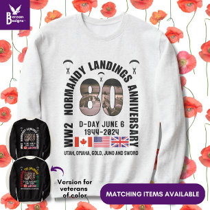 D-DAY NORMANDY LANDINGS WW2 80th Anniversary  Sweatshirt