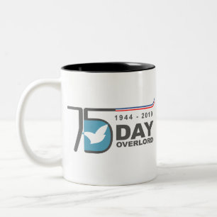 D-Day Overlord 1944 2019 Two-Tone Coffee Mug