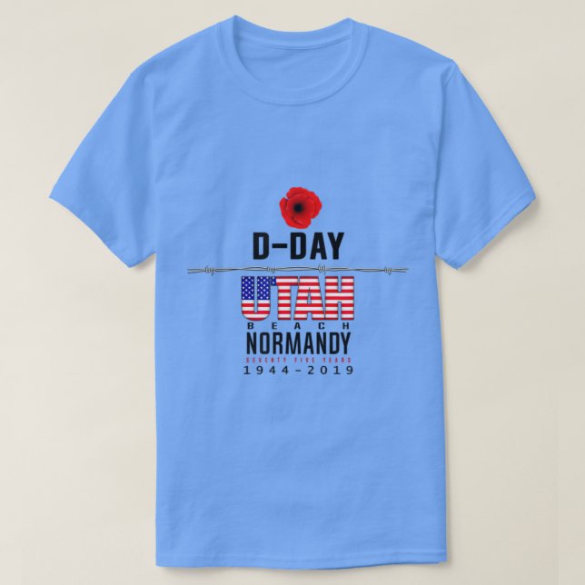 D Day Utah Beach Anniversary  T-Shirt (Design Front)