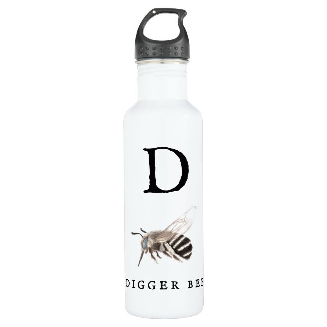 "D" Digger Bee 710 Ml Water Bottle (Front)
