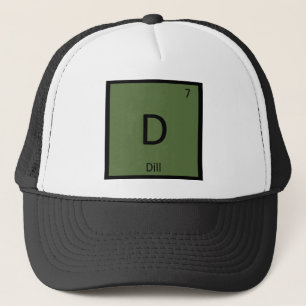 D - Dill Vegetable Chemistry Periodic Table Symbol Trucker Hat
