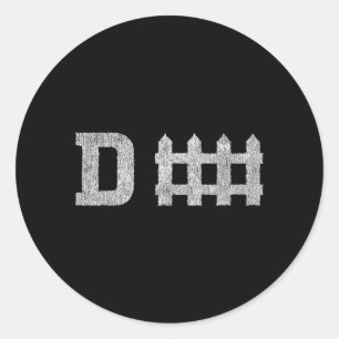 D Fence Funny Defence Football Classic Round Sticker
