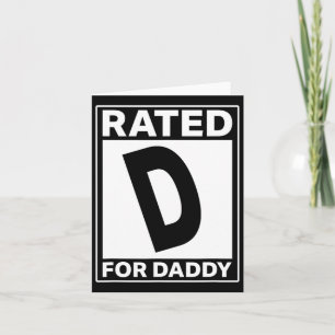 D For Daddy Funny Fathers Day Card