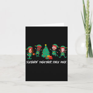 D Funny Face Photo Christmas Elf Card