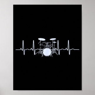 D Heartbeat Lifeline Music Lover Gift Dmer Poster
