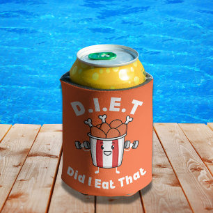 D.I.E.T - Did I Eat That Funny Foodie Can Cooler
