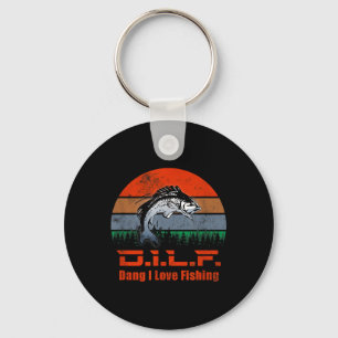 D.i.l.f. - Dang I Love Fishing _ Funny Fisherman F Key Ring