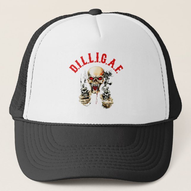 D.I.L.L.I.G.A.F. TRUCKER HAT (Front)