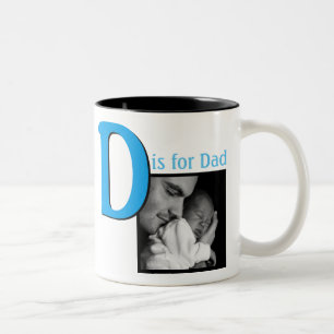 D is for Dad Two-Tone Coffee Mug