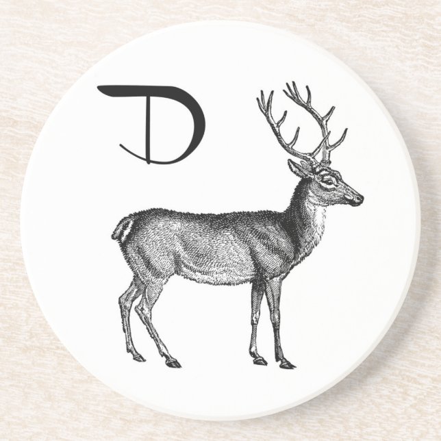 D is for Deer Coaster (Front)