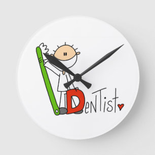 D is for Dentist Round Clock