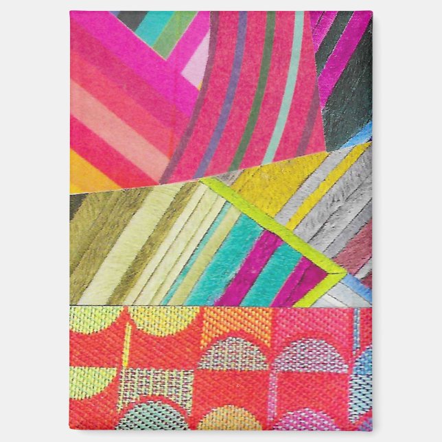 D is for diagonals and curves collage  magnet (Front)