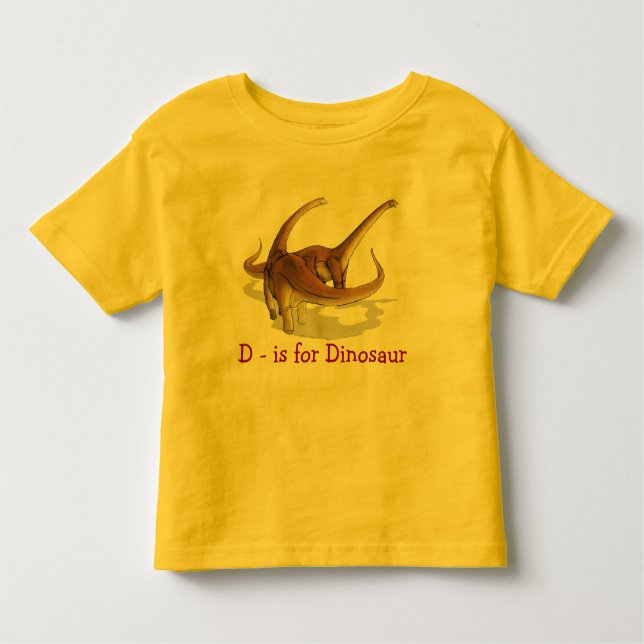 D is for Dinosaur Alamosaurus Toddler T-Shirt (Front)