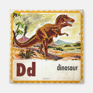 D is for Dinosaur Magnet
