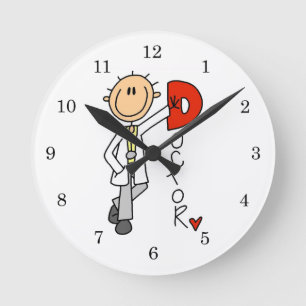D is for Doctor Round Clock