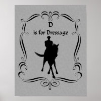 D Is For Dressage Horse And Rider Silhouette