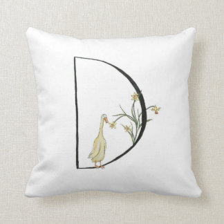 D is for Duck and Daffodil Cushion