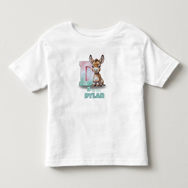 D is for Dylan – Personalised Toddler T-Shirt  (Front)