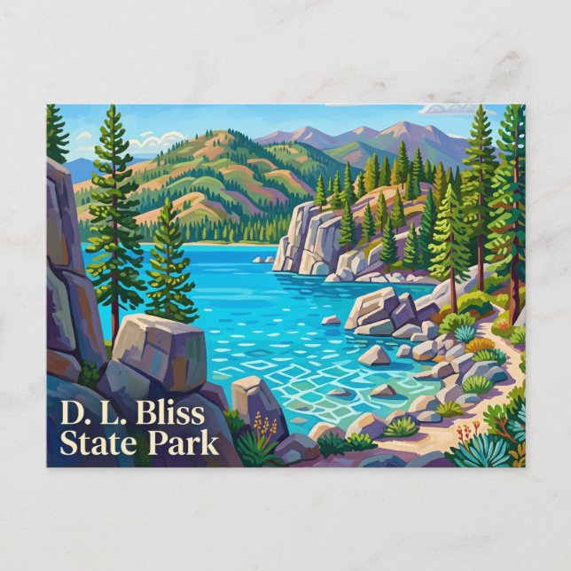 D. L. Bliss State Park California Postcard (Front)