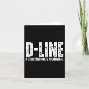 D-line A Quarterbacks Football Defensive Lineman T Card