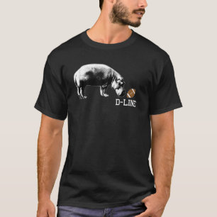 D Line Defensive Lineman Hippo Football Football P T-Shirt